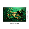 thumbnail image 1 of St Patrick's Day Backdrop Party Supplies Holiday Background Celebration Green Decorations Festive Banner Event Photography Props Decor, 1 of 4