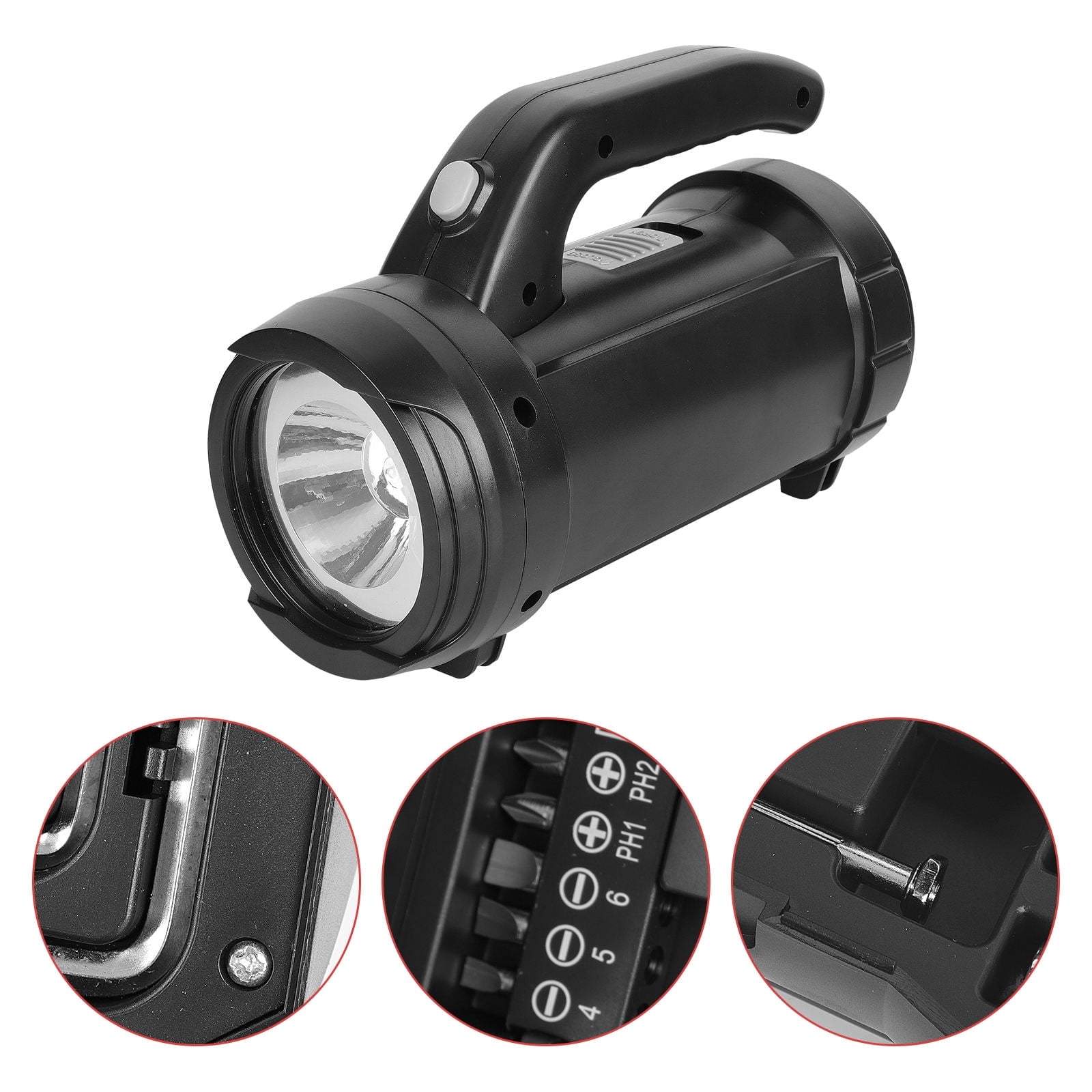 Outdoor Flashlight Kit, Flashlight for Camping with Hand Tool Portable Battery Torch for Camping, Hiking and Home Use Multifunctional Illuminating Tool for Outdoor Activities