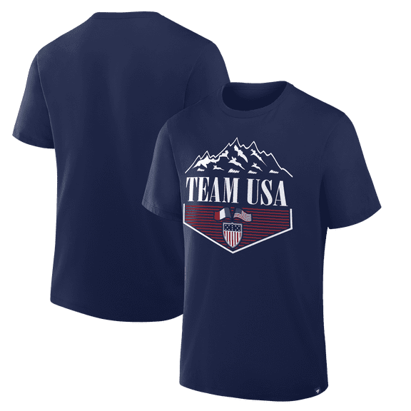 Men's Navy Team USA 2026 Winter Olympics Diamond T-Shirt