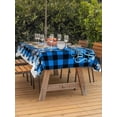 thumbnail image 2 of Outdoor Tablecloth with Umbrella Hole and Zipper, Blue Plaid Christmas Truck Rectangle Table Cloth 60x102 Inch Waterproof Tablecloth, Xmas Tree Snowman Snowflake Picnic Table Cover for Patio Camping, 2 of 7