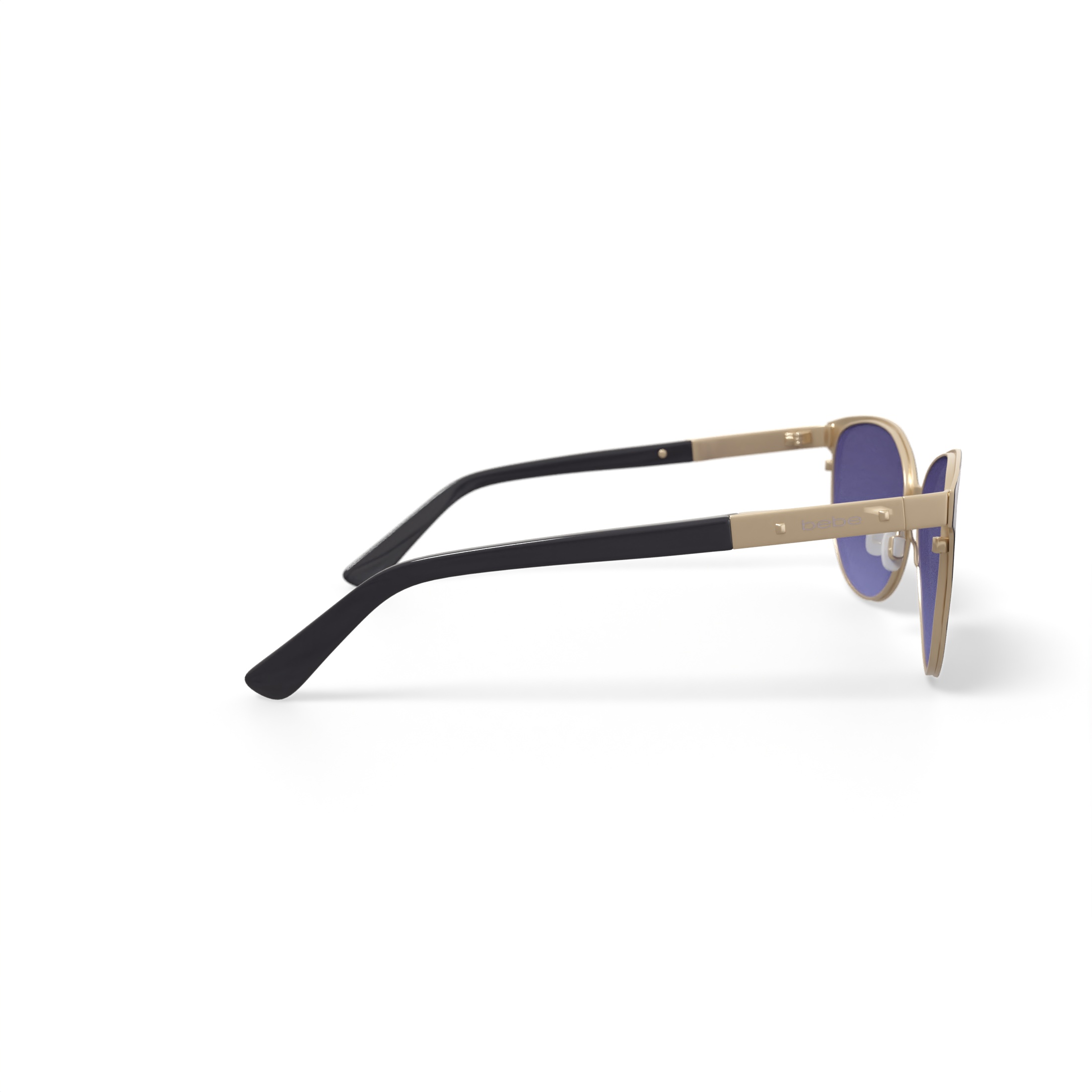 Bebe Women’s Rx'able Fashion Sunglasses, BBOS2002G, Satin Black, 57-16-140, with Case