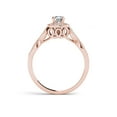 thumbnail image 3 of 1/2 Carat T.W. Diamond Criss-Cross Shank Single Halo Vintage 14kt Rose Gold Engagement Ring, 3 of 5