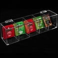 thumbnail image 5 of MyGift 5-Compartment Clear Acrylic Tea Bag Organizer with Hinged Lid, 5 of 6