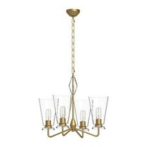 CH570423BGCL-Alora Lighting-Salem - 4 Light Chandelier-19.75 Inches Tall and 22.5 Inches Wide-Brushed Gold Finish    -Traditional Installation