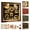 Brown, variant on DIY Mini Museum Silhouette Box, Mini Museum of Us Box Frame Display with 8pcs Mini Frames & 8pcs Figurines, Personalized Photo Shadow Box Display, for Anniversary,Birthday & Home Decor (White)