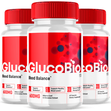 GlucoBio Advanced Blood Support Supplement 3 Pack