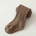 thumbnail image 3 of Xfvqtps Girls Tights Knit Cable Solid Color Thickened Elastic Soft Comfortable Warm Winter Pantyhose for 2-12 Years Brown, 3 of 5