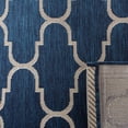 thumbnail image 6 of SAFAVIEH Courtyard Eustacia Geometric Trellis Indoor/Outdoor Area Rug Navy/Beige, 4' x 5'7", 6 of 10