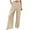 Beige #52, variant on Wide Leg Dress Pants for Women Business Casual Elastic Waist Comfy Work Pants Baggy Lounge Pants Trousers with Pocket Red XL