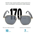 thumbnail image 3 of Real Time Translation Glasses, Hall Induction Switch 170mAh Large Capacity 163 Languages BLE 6.0 Connection AI Smart Sunglasses  for Daily Music Call, 3 of 7