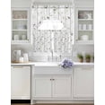 thumbnail image 3 of Sparrow Swag Kitchen Curtains Sets for Windows 24 Inch Length, Spring Birds on The Branches Vintage Country Short Window Curtain Panels Swags Valances and Tiers 3 Piece Set for Cafe/Dining Room, 3 of 5