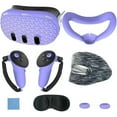 thumbnail image 1 of VR Accessories Set For Meta Quest 3, Includes 7 Pcs: Protective Face Cover, Controller Grips, Headset Cover, Lens Protector, And Shell Cover, 1 of 8