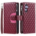 thumbnail image 3 of for Samsung Galaxy S25 Wallet Case with Card Holder & Kickstand & Wrist Strap, Flip Folio Book Style PU Leather Shockproof Protective Phone Cover with Crossbody Strap for Samsung Galaxy S25, Winered, 3 of 11