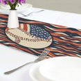 thumbnail image 4 of Yayeee Table Runner 90 inches Long Home Kitchen Dinning Party Decoration, Baseball Pattern, 4 of 7