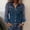 Dark Blue, variant on Morttic Women's Elegant Sheer Mesh Sleeve Spliced Faux Denim Shirt – Button Front, Lapel Neck Slim Fit Casual Vintage Blouse Dark Blue,XXL