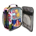 thumbnail image 4 of 10.5X9.5in Square Insulated Lunch Bag Leak-proof Lunch Box for Outdoor Work Picnic Colorful Daisies, 4 of 6