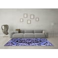 thumbnail image 3 of Ahgly Company Indoor Square Abstract Blue Modern Area Rugs, 7' Square, 3 of 4
