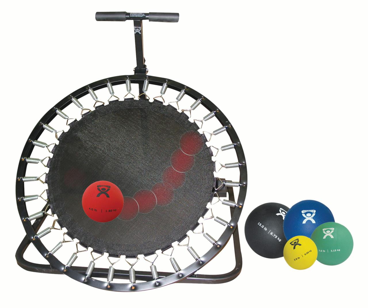 CanDo Adjustable Ball Rebounder, Set with Circular Rebounder, 5Balls