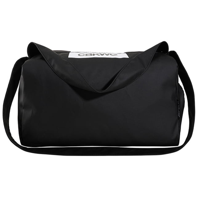 Bolsa De Gimnasio Bolso bandolera unisex de gran capacidad, impermeable, simple, para exteriores (negro)