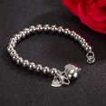 thumbnail image 4 of Pulsera de plata de ley 925 para mujer, pulsera de cadena de abalorio italiana hecha a mano, 4 of 4