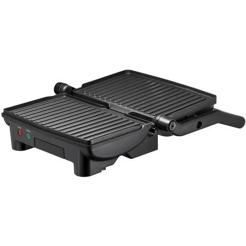 Chefman Electric Stainless Steel 180° Panini Press, Black, 10 x 8-inch Surface - 1
