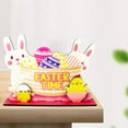 thumbnail image 4 of Figura decorativa de centro de mesa de madera de Pascua para fiesta festiva, guardería 30x18.5cm, 4 of 6