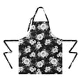 thumbnail image 2 of Pioneer Flower Floral Print Pattern Apron for Women and Men, Cotton Linen Waterproof with Pockets, Adjustable, 33x27 Inch for Kitchen, Gardening, BBQ, Salon, 2 of 6