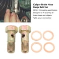 thumbnail image 3 of Brake Hoses Banjo Bolts, Tight Fit Corrosion Resistant Caliper Brake Hose Banjo Bolt Set M10x1.5  for Liquid Flow Control, 3 of 7