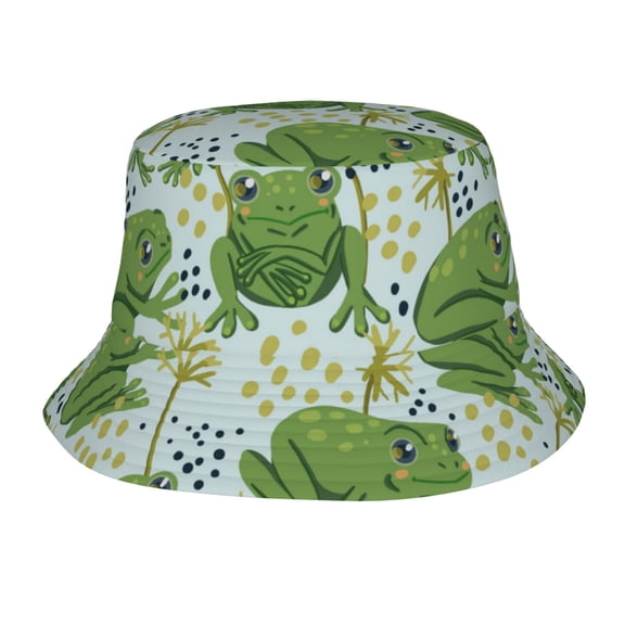 Bucket Hat for Men Women, Cute frogs funny Breathable Sun Hat Summer Beach Hats, Fun Womens Mens Bucket Hat for Travel Outdoor Vacation Fishing Hiking Sports
