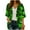Green 003, variant on St. Patrick's Day Cardigan for Women Green Open Front Coat Loose Long Sleeve Outerwear Shamrock Jacket Ireland Shirts