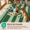 thumbnail image 4 of Design&I 8'x10' Washable Area Rug Soccer Field Stadium Stripes Pitch Markings Goal Net Theme Door for Living Room, Family Extra Large Skid-Resistant Low Profile, 4 of 7