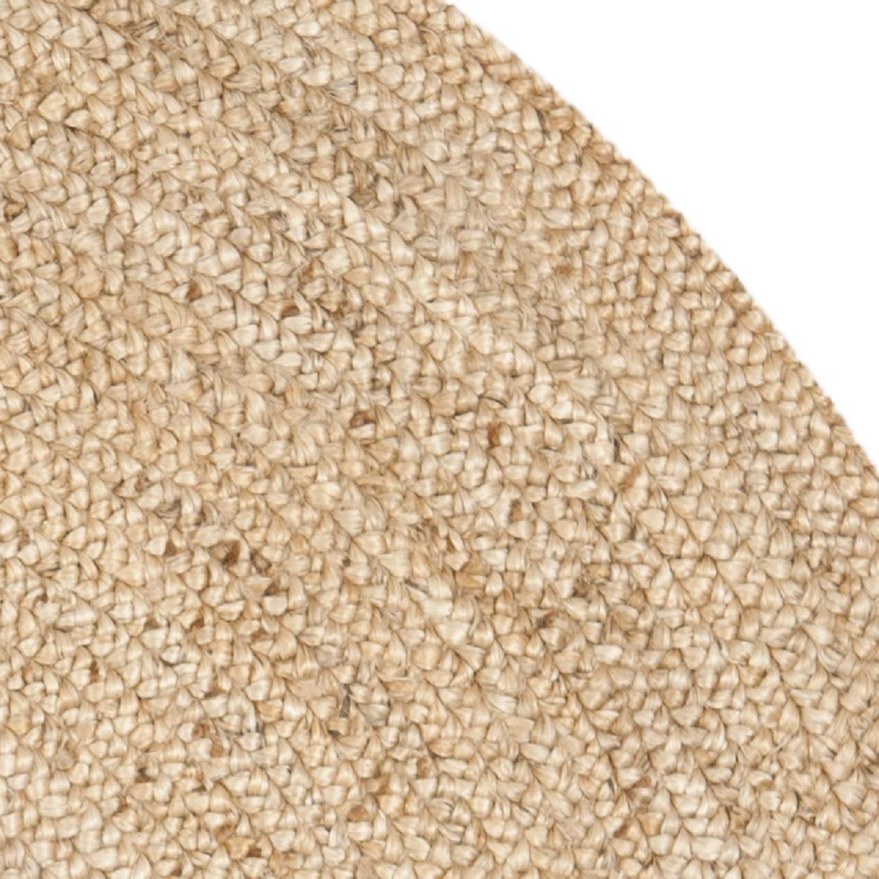 SAFAVIEH Natural Fiber Tangier Solid Braided Fringe Jute Area Rug, Natural, 7' x 7' Round
