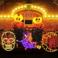 thumbnail image 2 of 16" Halloween Window decorate Plug Light Witch Skull Head Cat  Bat decor-4 Pack  Window Lights with Suction Cups scarry light, 2 of 8