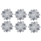 thumbnail image 1 of Juego de manteles individuales PENGJJMXG 6 manteles individuales flores de hibisco plata 42 x 43 cm, 1 of 5