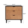 thumbnail image 2 of Vastcury Modern 3 Drawer Dresser for Living Room, Nightstand Bedside Cabinet with Storage for Bedroom, Black, 2 of 10