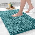 thumbnail image 1 of Alfombra de baño Yimobra, grande, antideslizante, lavable, 90 x 60 cm, azul turquesa, 1 of 7