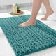 thumbnail image 1 of Alfombra de baño Yimobra, grande, antideslizante, lavable, 90 x 60 cm, azul turquesa, 1 of 7
