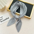 thumbnail image 2 of Ahabrexf Pleated Solid Color Small Scarf Female Plain Light Paragraph Silk Scarf Spring Scarf Decorative Scarf Neck, 2 of 2