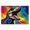 Roaring Rainbow Dinosaur, variant on Stupell Industries Contemporary Brightly Colored Dinosaur Canvas Art, 24 x 16, by Creative Studio