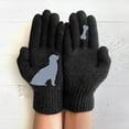 thumbnail image 4 of Bibifish Womens Knitted Gloves Trendy Dog Pattern Solid Color Gloves Comfy Soft Knitted Daily Wear Outdoor Activities Gloves, 4 of 4