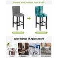 thumbnail image 3 of Teal Bar Stool Covers Set of 2, Retro Oil Painting Modern Abstract Art Aesthetics Stretch Washable Bar Chair Covers with Backs, Removable Pub Counter Height Chair Cover for Kitchen Dining Room Cafe, 3 of 7