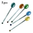 thumbnail image 2 of 5PCS Long Handle Spoon Glass Stirring Spoon Coffee Spoon Dessert Spoon for Spice, 2 of 9