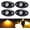 Yellow, variant on Blue LED Rock Lights, 4 Pods Neon 12V Waterproof Underglow Underbody Kit Crawler Crawling Dome Exterior Wheel Lights for ATV RZR UTV SUV Off-Road Auto Boat Motorcycle Glow Trail Rig Fender Lamp