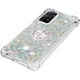 thumbnail image 6 of for Xiaomi Note 11 Pro Glitter Case with Ring Holder, Bling Sparkle Floating Liquid Soft TPU Cushion Fashion Clear Case Cover for Xiaomi Note 11 Pro/Note 11 Pro+  Silver, 6 of 13