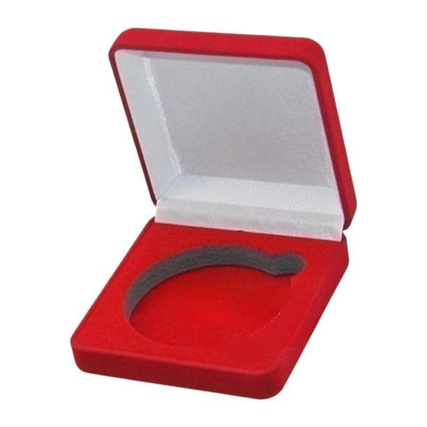 Caja de presentación de monedas, estuche de almacenamiento, regalos, caja reutilizable para monedas de desafío. Rojo
