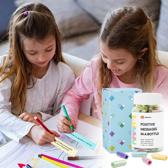 50 Positive Messages in A Bottle, Daily Affirmations, Motivational Gifts, Stress-Relieving Gifts, Birthday Gifts for Women And Men.