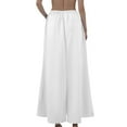 thumbnail image 4 of Women’s High Waist Maxi Skirt with Side Slit Soft Stretchy Fabric Floor Length Skirt for Casual or Workwear Beige XL, 4 of 7