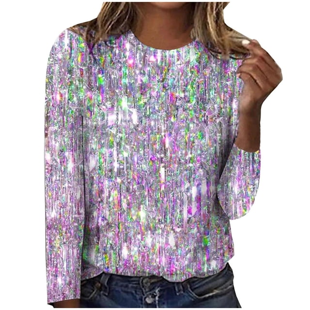 Birdeem Blouse pour Femmes Mode Femmes Décontractée Manches Longues Col Rond T-Shirt Ample Blouse Tops