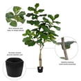 thumbnail image 6 of Vickerman 6' Artificial Potted Fiddle Tree., 6 of 8