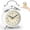 White, variant on Loud Alarm Clock for Heavy Sleepers Silent Metal Double Bell Alarm Clock Battery Operated Multifunctional for Study Room Apartment School Early Morning Reminder